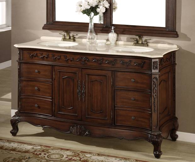 62 inch double sink shop vanity